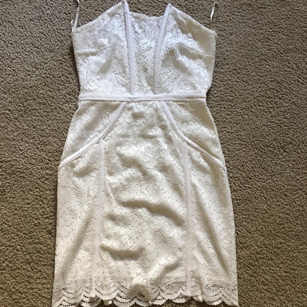 White strapless dress